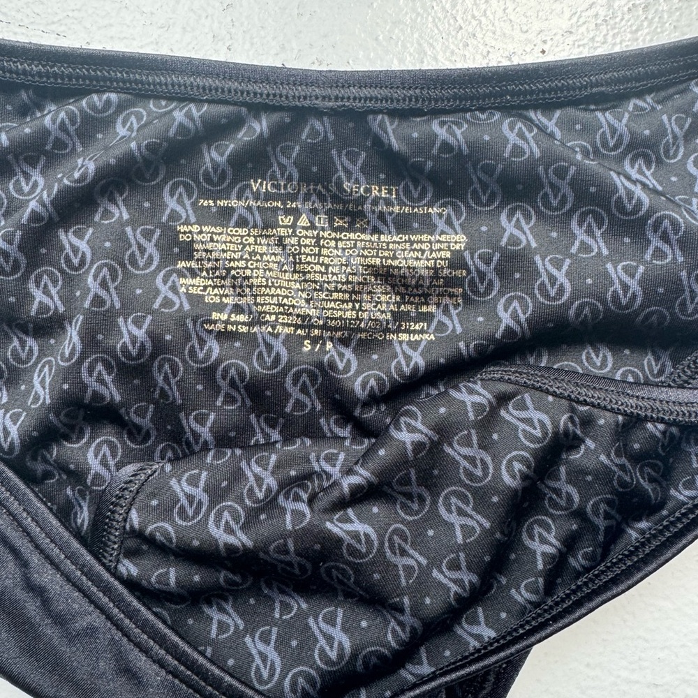 Victoria’s Secret Ruched Cheeky Bikini Bottoms – Black – Size Small - Picture 6 of 8